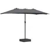 vidaXL Garten-Sonnenschirm Anthrazit 385 x 209 x 244 cm