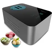 Cecotec Gelacy 1500, Kompressor Eismaschine, 1,5 l, 1 Becken, Schwarz, 30 min, LED