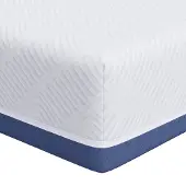 vidaXL Matratze Mittelfest 70 x 200 cm Weiß und Blau