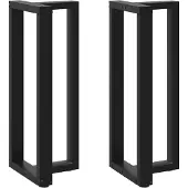 vidaXL Bartischbeine T-Form 2 Stk. Schwarz 50x35x(100-101) cm Stahl