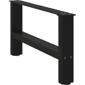 vidaXL Couchtischbeine Schwarz 2 Stk. 60x(30-31) cm Stahl