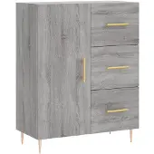 vidaXL Highboard Grau Sonoma 69,5x34x180 cm Holzwerkstoff