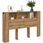 vidaXL Kopfteilschrank Artisan-Eiche 160 x 18,5 x 103,5 cm Holzwerkstoff