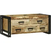 vidaXL Couchtisch Braun 90 x 50 x 38 cm Massivholz Mango