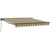 vidaXL Markisenrahmen Grün und Gelb 300 x 250 cm