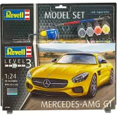 Revell Mercedes-AMG GT, Fahrzeugmodell, 10 Jahr(e), Schwarz, Transparent, Gelb, Land vehicle model, 189 mm