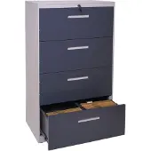 Mendler Hängeregisterschrank HWC-A10, Aktenschrank Büroschrank Stahlschrank, A4 abschließbar ~ 132x76x46cm g