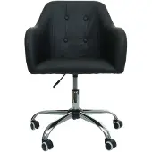 Mendler Bürostuhl HWC-L92, Drehstuhl Schreibtischstuhl Computerstuhl Bürosessel Stuhl, mit Armlehne Kunstleder schwarz