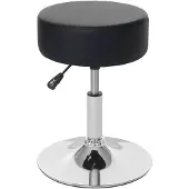 Mendler Hocker HWC-C22, Sitzhocker Schminkhocker, höhenverstellbar Ø 35cm Kunstleder, schwarz