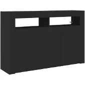 vidaXL Sideboard Schwarz 116 x 30 x 75 cm Holzwerkstoff