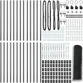 vidaXL Sechseckzaun mit Pfosten 50 x 0,5 m PVC-beschichteter Stahl