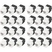 Digitus CAT 6 Keystone Modul, ungeschirmt - 24 Stk., Flach, Schwarz, Weiß, RJ-45, LSA, Buchse, Buchse