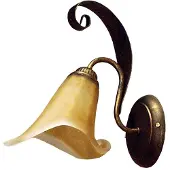 ONLI Alga Wandleuchte klassisch Metall gold Weises, braun