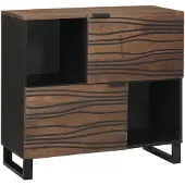 vidaXL Sideboard Braun 80 x 33 x 75 cm massives Mangoholz