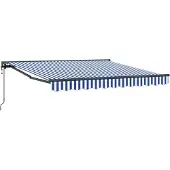 vidaXL Markisenrahmen Blau und Weiß 300 x 250 cm