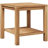 vidaXL Couchtisch mit Speicher Braun 45 x 45 x 45 cm Massivholz Teak