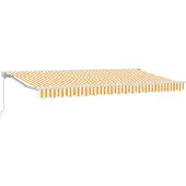 vidaXL Markisenrahmen Gelb und Weiß 400 x 200 cm
