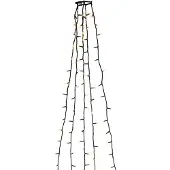 Konstsmide - LED Baummantel mit Ring, für Weihnachtsbaum, 5 Stränge à 40 Dioden , vormontiert, 200 bernsteinfarbene Dioden, 24V Innentrafo, dunkelgrünes Kabel; 6361-820