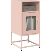vidaXL Nachttisch Rosa 36x39x78 cm Kaltgewalzter Stahl