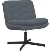 vidaXL Drehender Entspannungsstuhl Dunkelgrau 63 x 75 x 76 cm Samt
