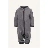 Lindberg Rocco Merino Babyoverall, Grey Melange, 80