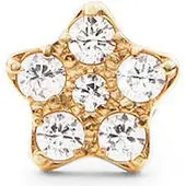 Daniel Wellington - Gold-plated single earring Star with crystals DW00400864