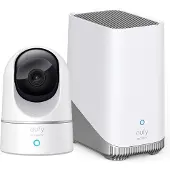 Eufy Pan & Tilt 2K Indoor Beveiligingscamera + HomeBase 3 - Centraal
