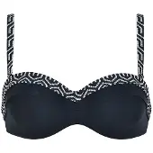 Naturana Badmode Gemoldefer Bikini BH Dames | Grösse: 42B | Farbe: Schwarz/Weiß