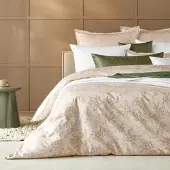 Curt Bauer Mako-Brokat-Damast Bettwäsche Hana camel 140x200 cm + 70x90 cm - beige