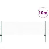 vidaXL Sechseckzaun mit Pfosten 10 x 0,6 m PVC-beschichteter Stahl