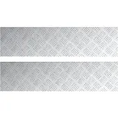 vidaXL Treppe Tritt Rechtwinklig 2 pcs Silber 80 x 20 cm Aluminium