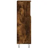 vidaXL Badschrank Räuchereiche 30x30x100 cm Holzwerkstoff