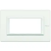 Bticino Legrand HA4804HD Abdeckrahmen AXOLUTE: 4 Module, Farbe: White Aluminium