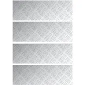 vidaXL Treppe Tritt Rechtwinklig 4 pcs Silber 60 x 20 cm Aluminium