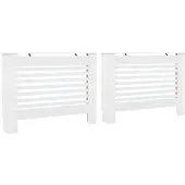 vidaXL Heizkörperverkleidungen 2 Stk. Weiß 112 x 19 x 81,5 cm MDF