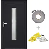 vidaXL Haustür Anthrazit 88x200 cm PVC