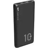 Silicon Power QP15 Powerbank Akkuladegerät 10000 mAh 2x USB QC 3.0 1x USB-C PD (SP10KMAPBKQP150K) Schwarz