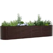 vidaXL Hochbeet Braun 400 x 80 x 81 cm Stahl
