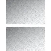 vidaXL Treppe Tritt Rechtwinklig 2 pcs Silber 80 x 50 cm Aluminium