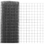vidaXL Drahtzaun Stahl mit PVC-Beschichtung 25x1 m Grau