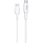 Jaym , USB-C / USB Kabel 2.4A Laden und Synchronisation 2m, Weiß