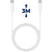 Subsonic SA5634, 3 m, USB C, USB C, Weiß