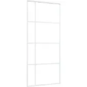 vidaXL Schiebetür ESG-Mattglas und Aluminium 90x205 cm Weiß