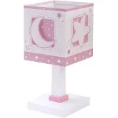 DALBER Tischlampe Moonlight Pinkes Leuchten im Dunkeln