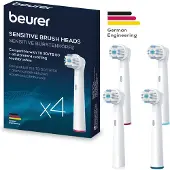 Beurer Ersatzköpfe für elektrische Zahnbürste Sensitive 4er Pack weiß