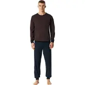 Schiesser Schlafanzug "Comfort Essentials" 2 tlg. mit angenehmen Bündchen