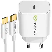 Avizar Mayaxess, 20W Ladegerät für iPhone 17 Pro Max mit USB-C Kabel 1m, Weiß