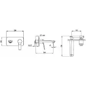 RAV Mitigeur lavabo mural encastrable ANDARE en chrome SLEZAK Finition: Chrom,