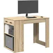vidaXL Schreibtisch mit Schubladen Ablage Sonoma-Eiche 102x62x77,5 cm