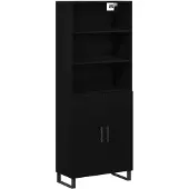 vidaXL Highboard 2 Stk. Schwarz Eichen-Optik 69,5 x 34 x 180 cm